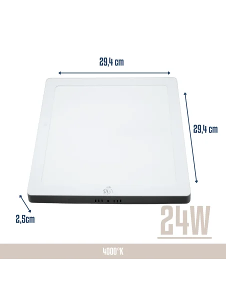 Panel de aplicar LED 24W cuadrado Neutra [LPCA24W-N]