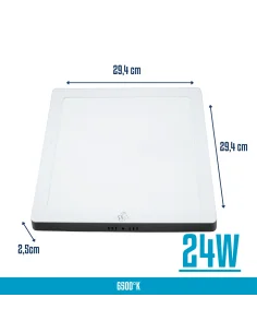 Panel de aplicar LED 24W cuadrado Fría [LPCA24W-F] 2