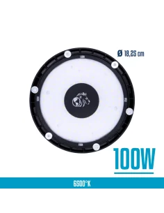 UFO LED aluminio + vidrio 100W Fría [UFO100W-F] 2