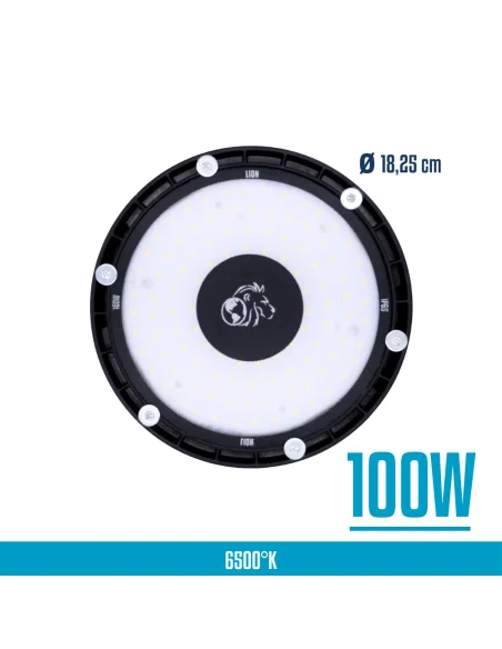 UFO LED aluminio + vidrio 100W Fría [UFO100W-F]