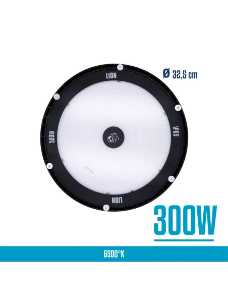 UFO LED aluminio + vidrio 300W Fría [UFO300W-F]