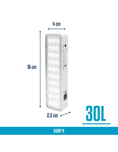 Luz de emergencia 1,5W Fría [LZ30L-F]