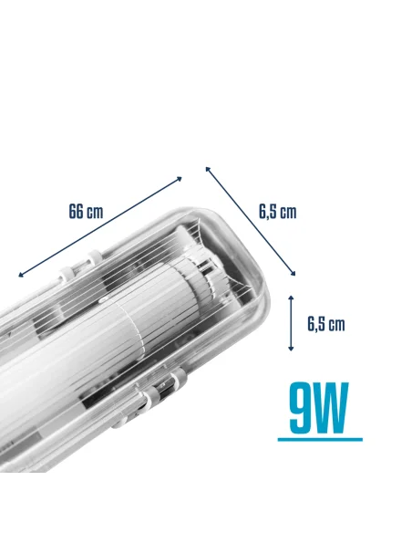 Listón estanco para tubo LED 9W  [EST09]