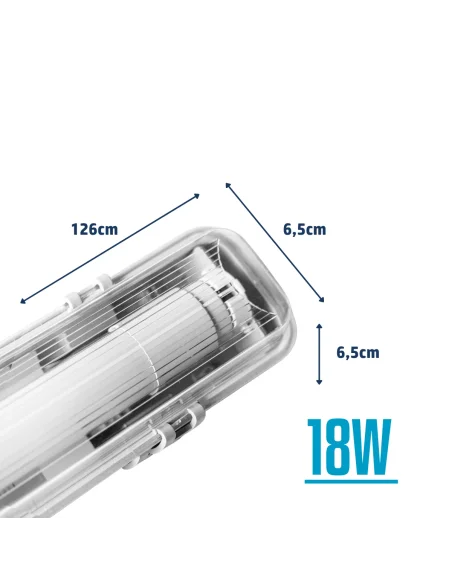 Listón estanco para tubo LED 18W  [EST18]