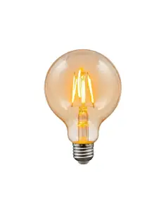 Lámpara Filamento LED G95 4W - Luz Cálida y Vidrio Ámbar | Lion 2