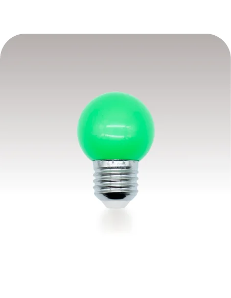 Lámpara gota LED verde 1W  [LA01W-V]