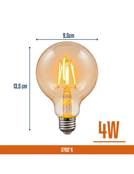 Lámpara de filamento LED Cálida [LF04W-V-C]