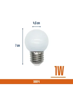 Lámpara gota LED cálida 1W Cálida [LA01W-C] 2