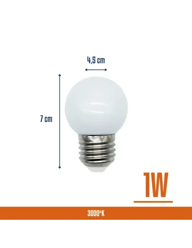 Lámpara gota LED cálida 1W Cálida [LA01W-C]