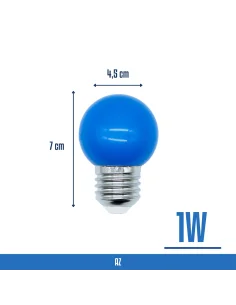 Lámpara gota LED azul 1W  [LA01W-AZ] 2