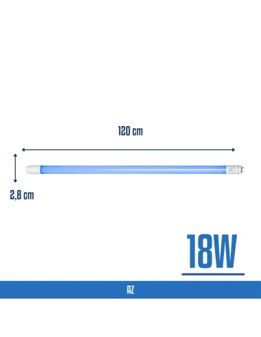 Tubo T8 LED azul 18W  [TL18W-AZ]