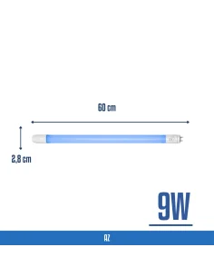 Tubo T8 LED azul 9W  [TL09W-AZ] 2
