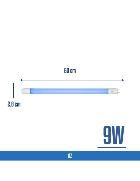 Tubo T8 LED azul 9W  [TL09W-AZ]