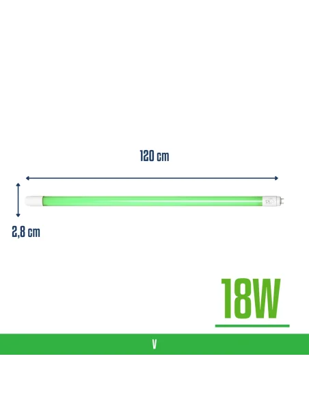 Tubo T8 LED verde 18W  [TL18W-V]