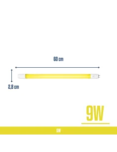 Tubo T8 LED amarillo 9W  [TL09W-AM] 2