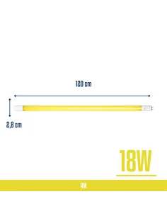 Tubo T8 LED amarillo 18W  [TL18W-AM] 2