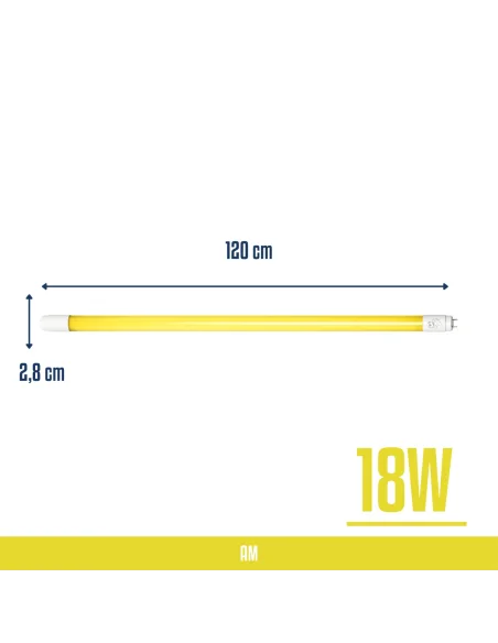 Tubo T8 LED amarillo 18W  [TL18W-AM]