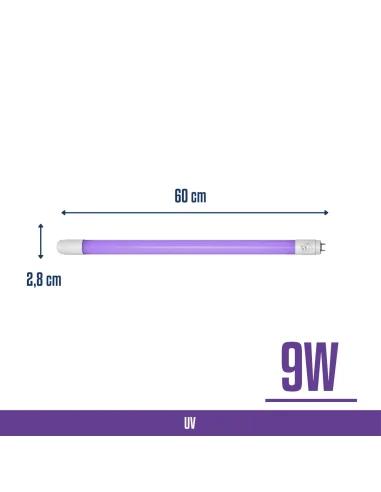 Tubo T8 UV LED 9W  [TL09W-U]