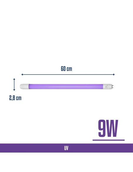 Tubo T8 UV LED 9W  [TL09W-U]