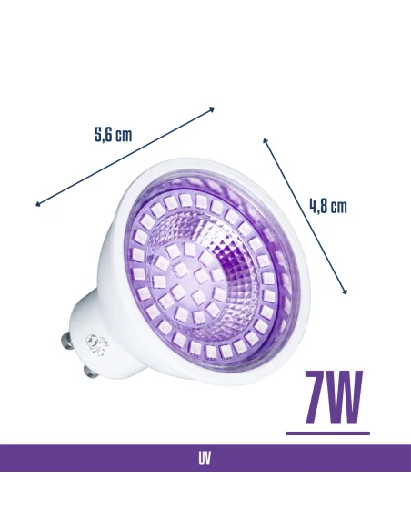 Dicroica UV LED 7W  [LD07W-U]