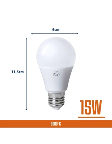 Bulbo automática LED 15W Cálida [LA15W-A-C]