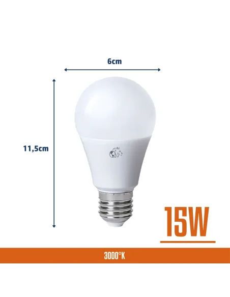 Bulbo automática LED 15W Cálida [LA15W-A-C]
