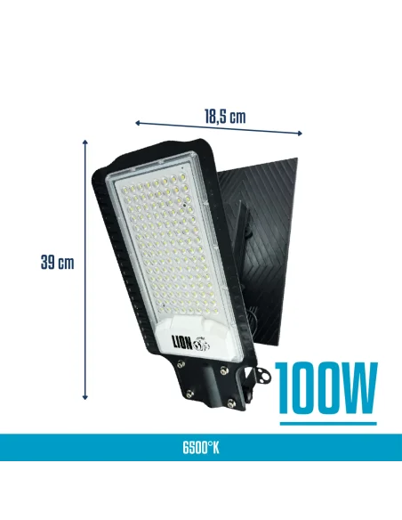 Luminaria pública Solar LED 100W Fría [ALP100W-SOL-F]