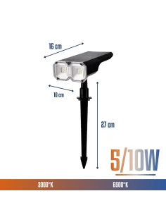 Estaca solar LED 5/10W  [LES5W-SOL-FC] 2