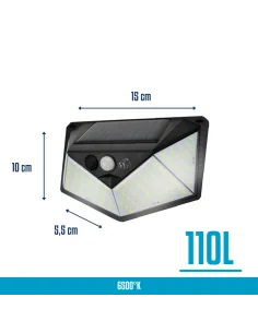 Aplique solar de pared LED 110L Fría [SOL110L-F] 2