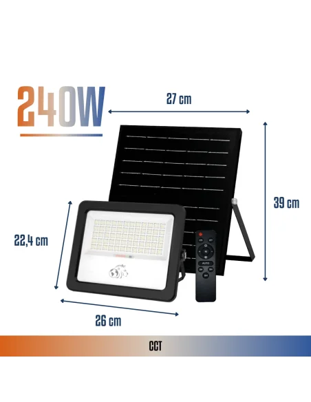 Reflector solar LED CCT 240W  [PR240W-SOL-CCT]