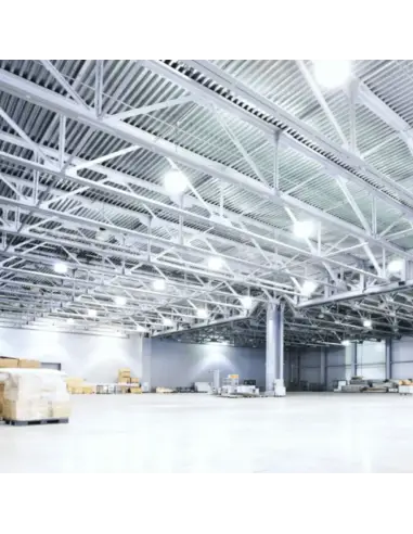 UFO LED 200W Aluminio + Vidrio Luz Fría | Campana Industrial Alta Potencia LION