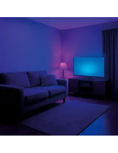 Bulbo UV LED 12W iluminando espacio con luz negra Lion