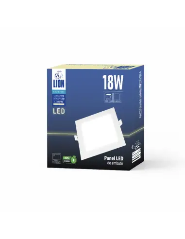 Panel de embutir LED 18W cuadrado Neutra [LPCE18W-N]