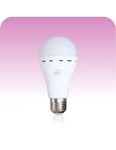 Bulbo LED autónomo 12W batería litio anti corte Lion Argentina- luz calida