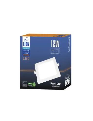 Panel de embutir LED 12W cuadrado Cálida [LPCE12W-C]