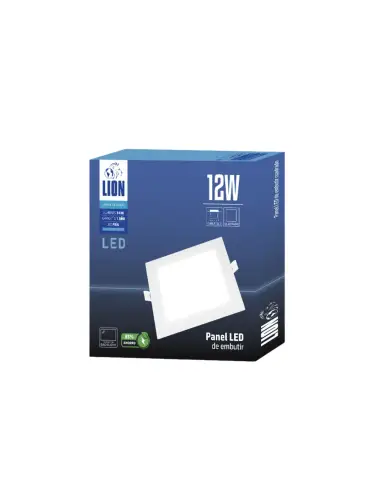 Panel de embutir LED 12W cuadrado Fría [LPCE12W-F]