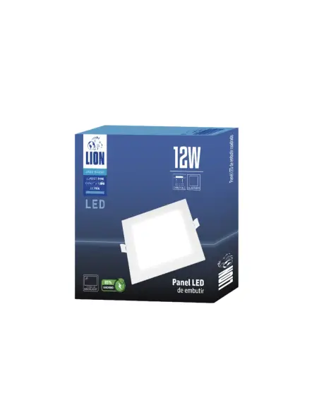 Panel de embutir LED 12W cuadrado Fría [LPCE12W-F]