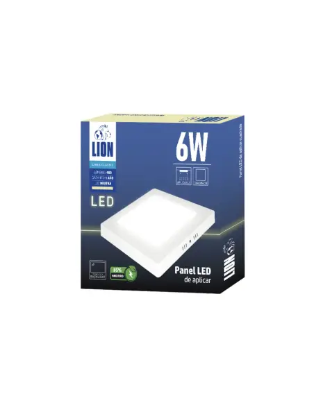 Panel de aplicar LED 6W cuadrado Neutra [LPCA06W-N]