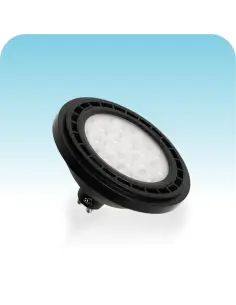Lámpara LED AR111 12W - Luz Fría, Base negra GU10 | Lion