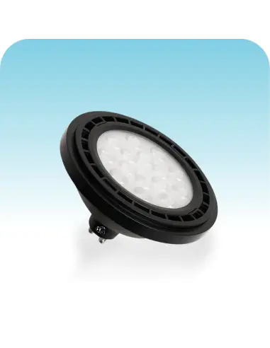 Lámpara LED AR111 12W - Luz Fría, Base negra GU10 | Lion