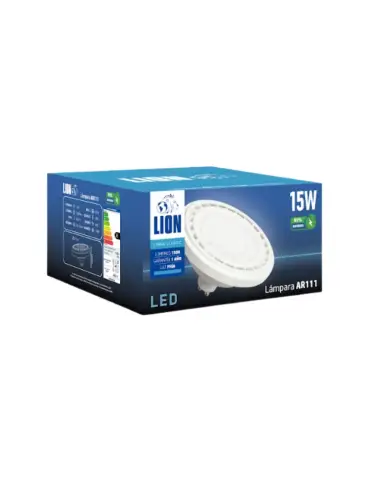 Lámpara LED AR111 15W - Luz Fría, Base GU10 | Lion