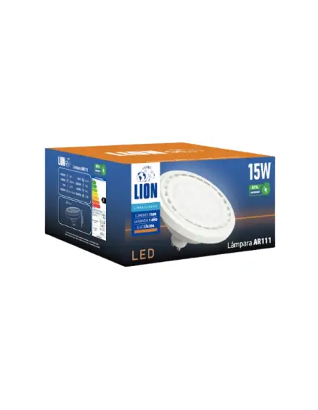 Lámpara LED AR111 15W - Luz Cálida, Base GU10 | Lion
