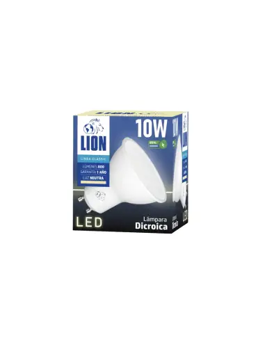 Lámpara Dicroica LED 10W - Base GU10 Luz Neutra | Lion