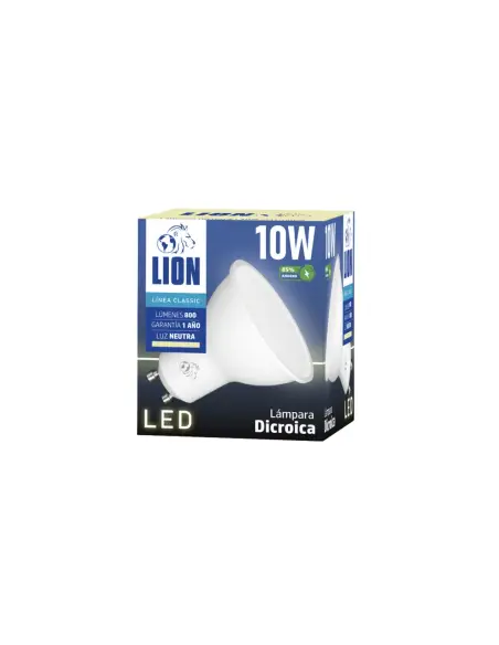 Lámpara Dicroica LED 10W - Base GU10 Luz Neutra | Lion