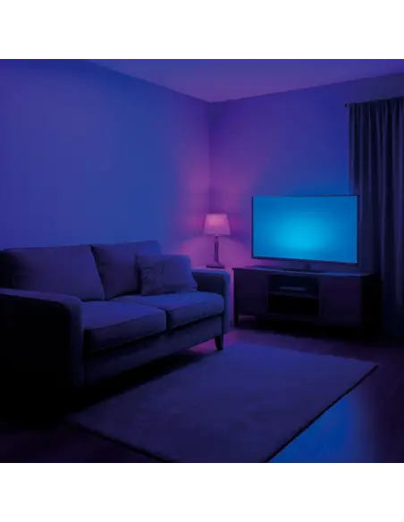 Bulbo UV LED 12W iluminando espacio con luz negra Lion