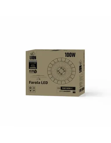 Farola LED Marvin 100W IP65 para Alumbrado Público- luz cálida | Lion