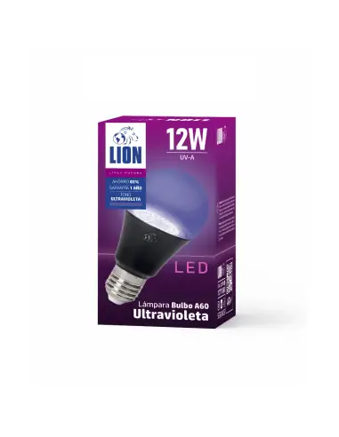 Caja bulbo UV LED 12W Lion referencia LA12W-BL-U