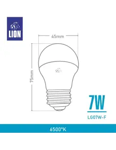 Lámpara Gota LED 7W - Base E27 Luz Fría | Lion 2