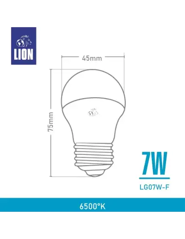 Lámpara Gota LED 7W - Base E27 Luz Fría | Lion