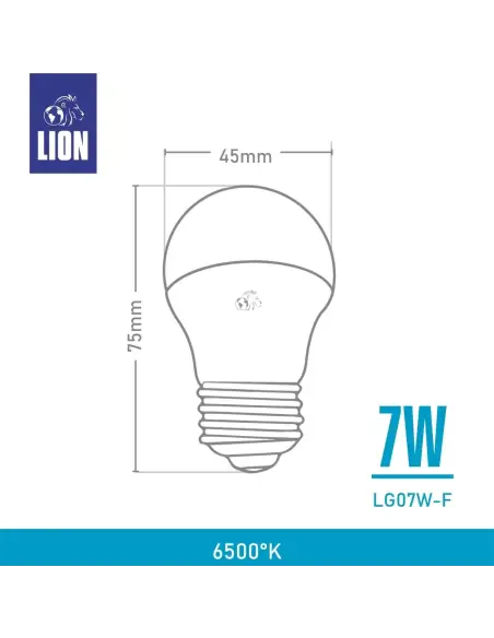 Lámpara Gota LED 7W - Base E27 Luz Fría | Lion